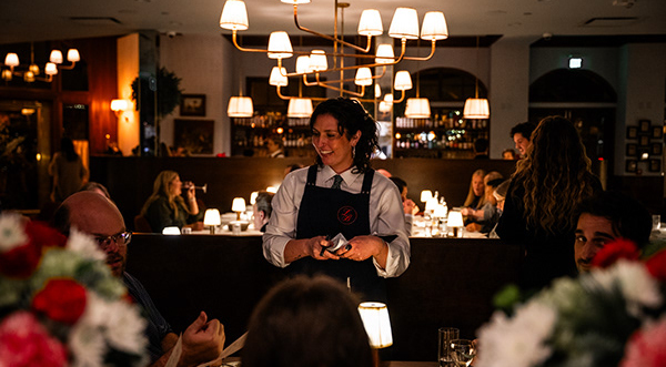 Table service at Little Betty Steak Bar, Mountain Brook, Alabama.