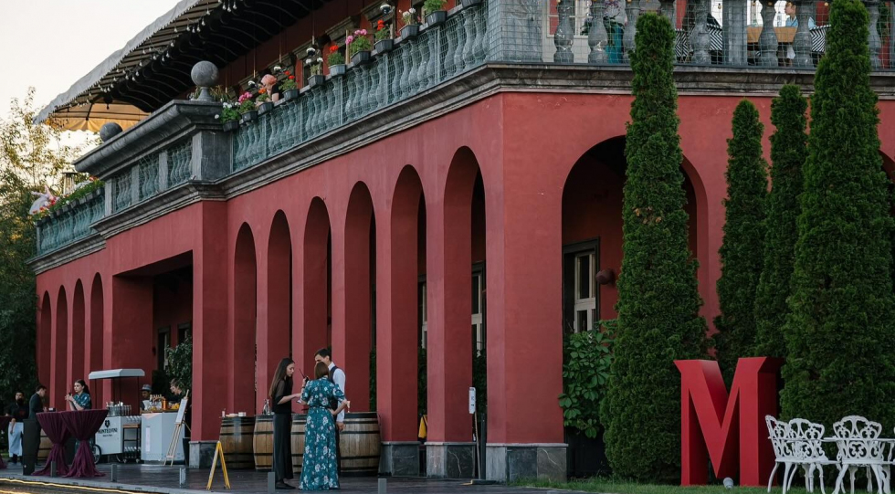 Exterior of Villa dei Fiori, Almaty, Kazakhstan.
