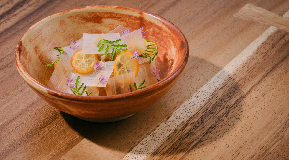 Dish at AngloThai, London, UK.