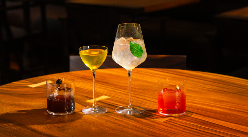 Drinks at AngloThai, London, UK.
