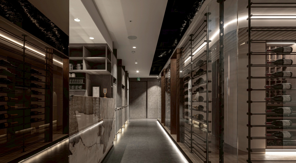 Interior of IRON CHEF Teppanyaki & Wine, Taipei, Taiwan.