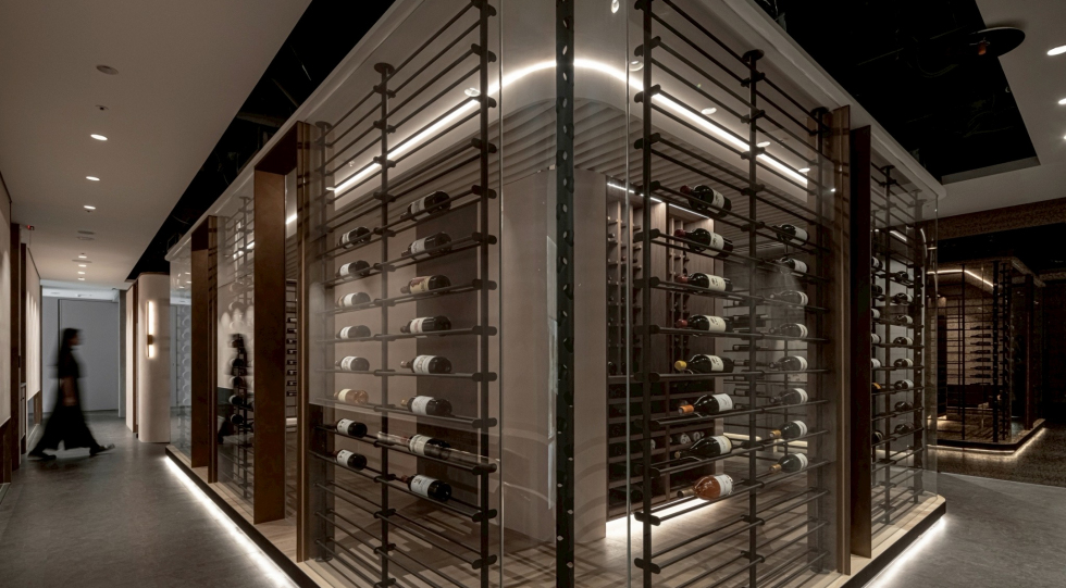 Interior of IRON CHEF Teppanyaki & Wine, Taipei, Taiwan.