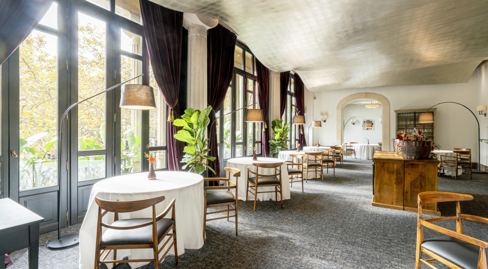 Interior of Aleia restaurant, Barcelona, Spain.