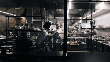 Kitchen at Mocking - Das Wirtshaus, Kitzbühel, Austria.