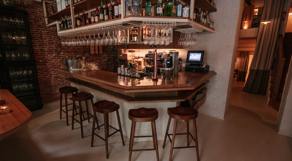 Vinology Zurbano, a wine bar and restaurant in Madrid, Spain.