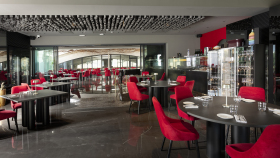 Interior of Classé La Dogana Restaurant, Lecce, Italy.