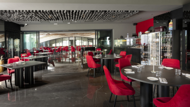 Interior of Classé La Dogana Restaurant, Lecce, Italy.