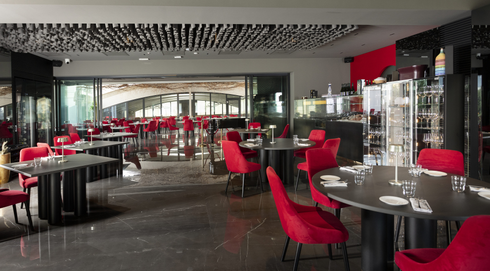 Interior of Classé La Dogana Restaurant, Lecce, Italy.