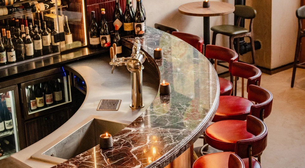 Bar at Tannin, Cape Town, South Africa.