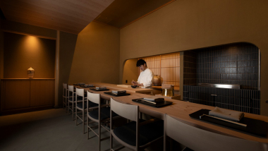Interior of Hyakuyaku by Tokuyamazushi, Tokyo, Japan.
