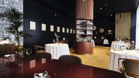 Interior of Bu:r, Milan, Italy.
