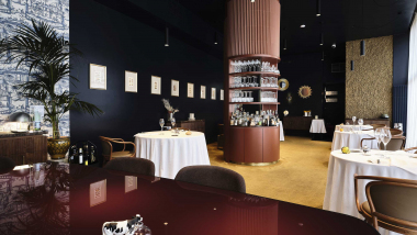 Interior of Bu:r, Milan, Italy.