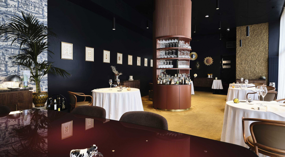 Interior of Bu:r, Milan, Italy.