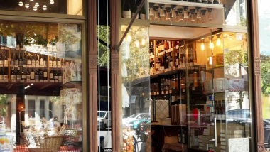 Queviures Serra, a wine bar in Barcelona, Spain.