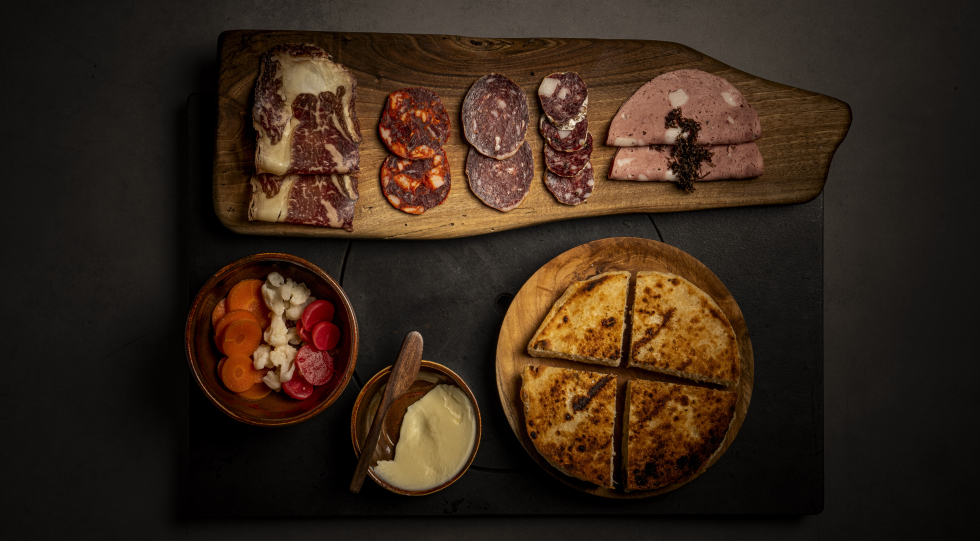 Table view at Brabo, Barcelona, Spain.
