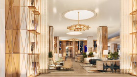 Lounge at Hilton Istanbul Bosphorus, Turkey.