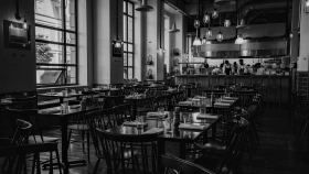 Interior of Charley Noble Eatery & Bar, Wellington, New Zeeland.