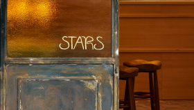 Interior of Stars wine bar, New York City, USA.