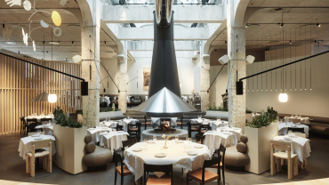 Interior of restaurant Solen, Stockholm, Sweden.