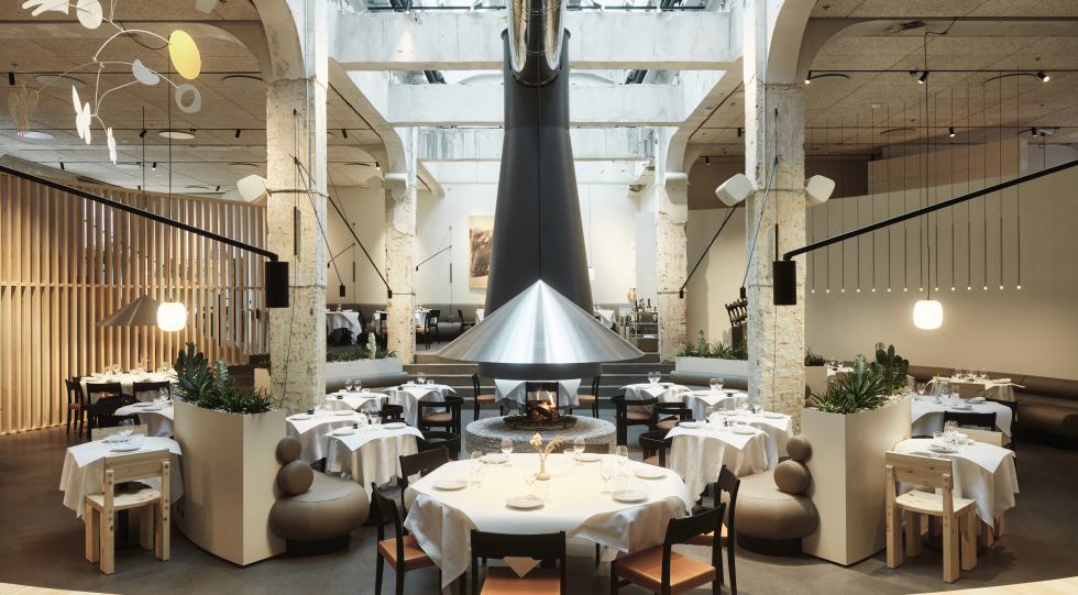 Interior of restaurant Solen, Stockholm, Sweden.