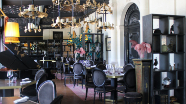Interior of Table du Marquis at Château de Maubreuil, Carquefou, France.