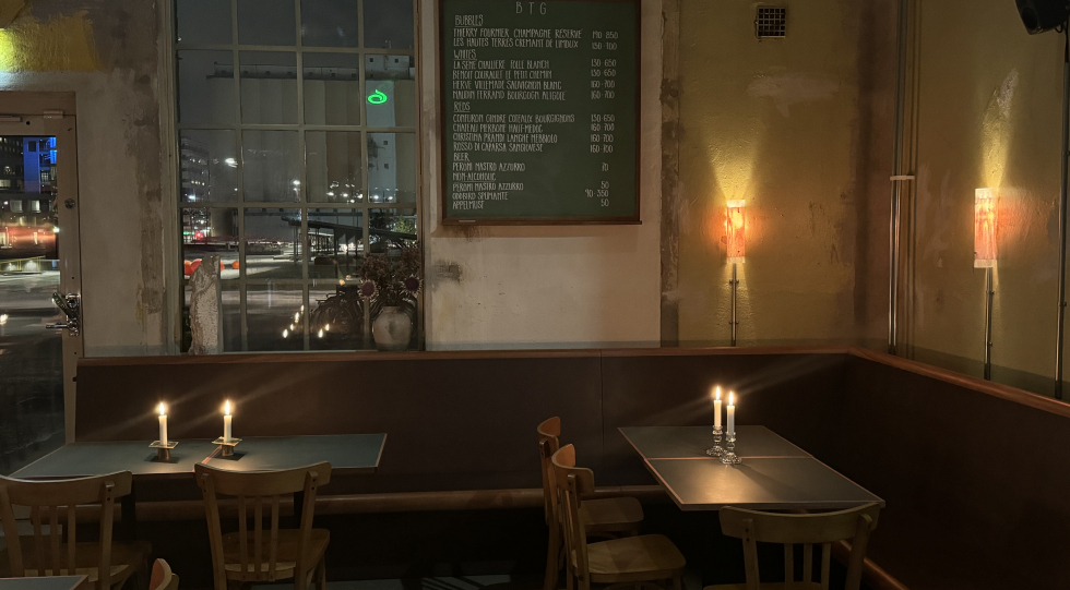 Interior of Vinmagasinet wine bar, Malmö, Sweden.