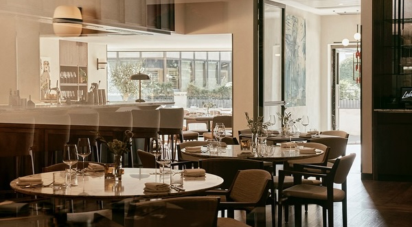 Interior of Labombe by Trivet wine bar/restaurant, London, UK.