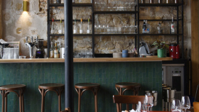 Interior of Bonhomme, Paris, France.
