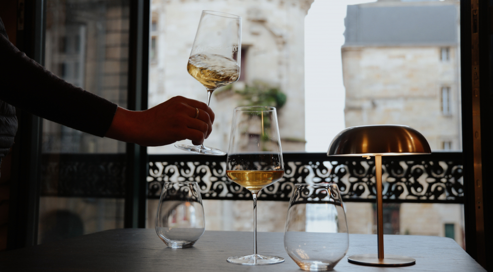 La Belle Cave Club , a wine bar in Bordeaux, France.