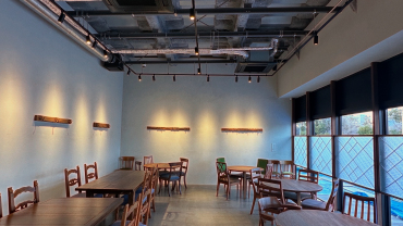 Interior of Raindrop restaurant, Osaka, Japan.