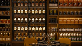Interior of Bodega, Cardiff, UK.