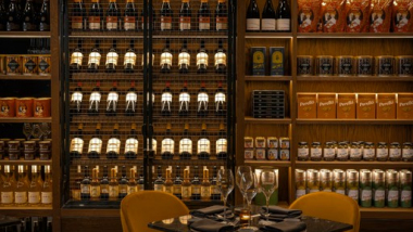 Interior of Bodega, Cardiff, UK.