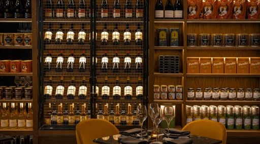Interior of Bodega, Cardiff, UK.