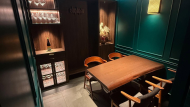 Interior of restaurant Alter Ego, Tokyo, Japan.