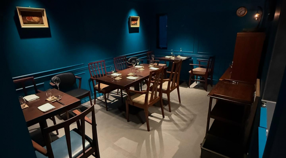Interior of restaurant Alter Ego, Tokyo, Japan.