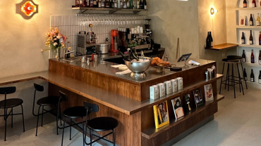 Interior of wine bar Monu, Berlin, Germany.