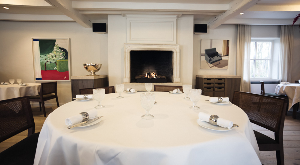 Interior of restaurant Schatteman, Oostkamp, Belgium.