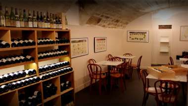Ambassade de Bourgogne, a wine bar in 6th arr, Paris, France.
