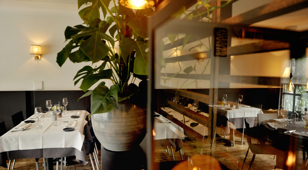 Interior of De Kleinen Bistro, Malle, Belgium.