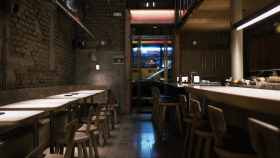 Interior of restaurant Clon, Lima, Peru.