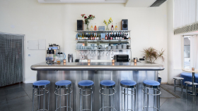 Interior of Acuario Bar, Buenos Aires, Argentina.