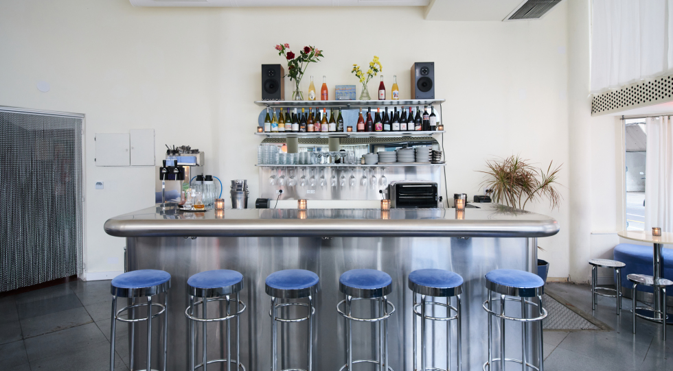 Interior of Acuario Bar, Buenos Aires, Argentina.