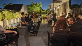 Rooftop of Overo Bar de Copas, Buenos Aires, Argentina.
