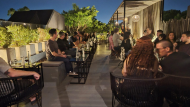 Rooftop of Overo Bar de Copas, Buenos Aires, Argentina.