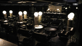 Interior of wine bar Pro.Vin.Cia, Buenos Aires, Argentina.