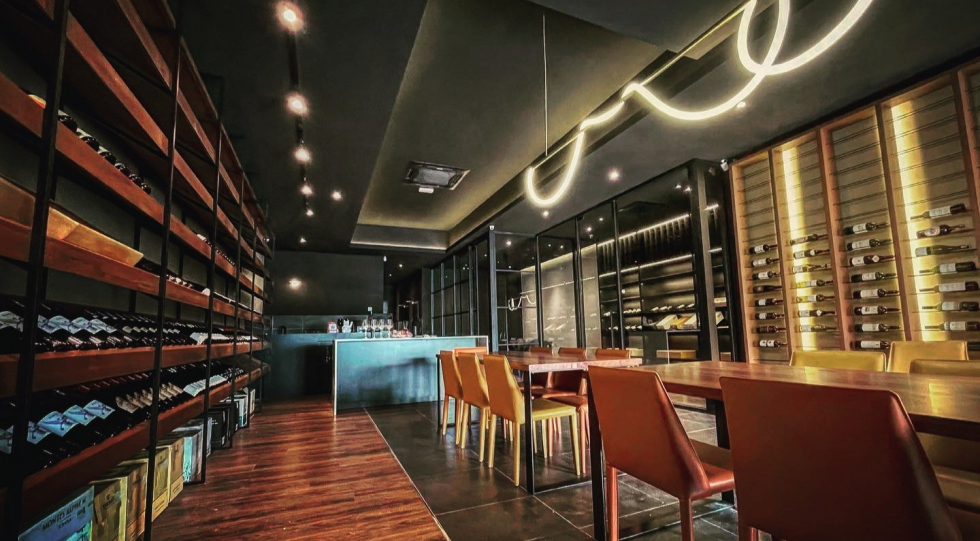 Wine Lab, a wine bar in Kuching, Malaysia.