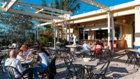 Exterior of Bar Bucce, Miami, USA.