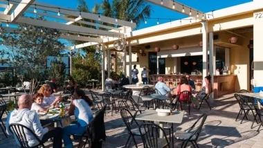 Exterior of Bar Bucce, Miami, USA.