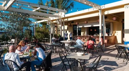 Exterior of Bar Bucce, Miami, USA.