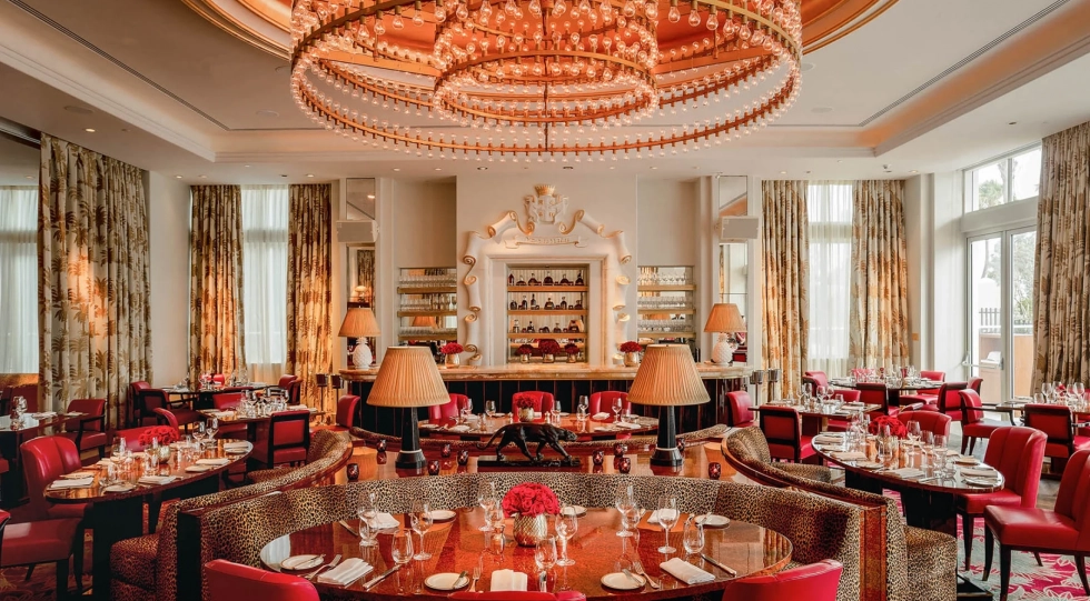 Interior of Los Fuegos by Francis Mallman, Miami Beach, Florida, USA.